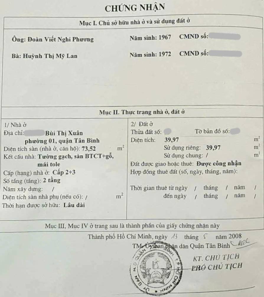 Bán nhà 40m² HXH thông Bùi Thị Xuân - Lê Văn Sỹ, đúc BTCT, giá chỉ 4.6 tỷ